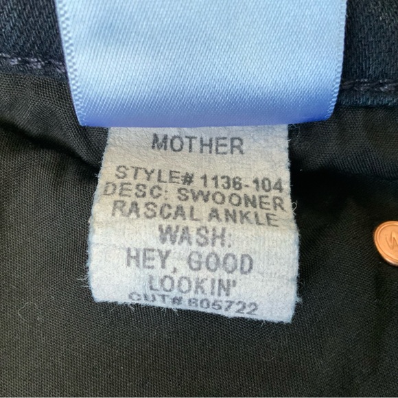 MOTHER Jeans Swooner Rascal Ankle High-Rise Straight Leg Crop Dark Blue Size 30 - Picture 11 of 13